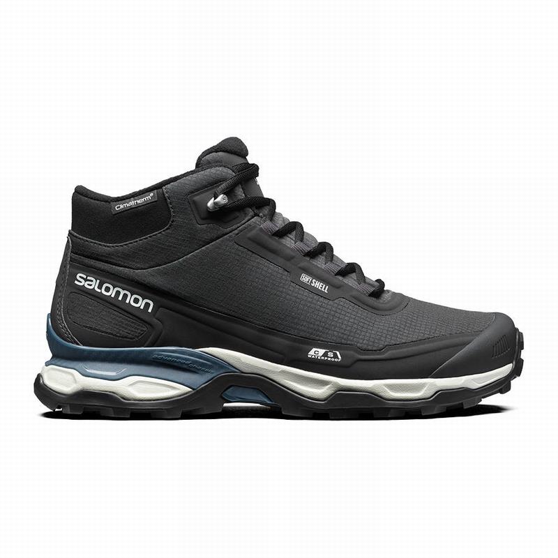 SALOMON UK SHELTER CSWP ADVANCED - Mens Trail Running Shoes Black/Blue,ABMY74513